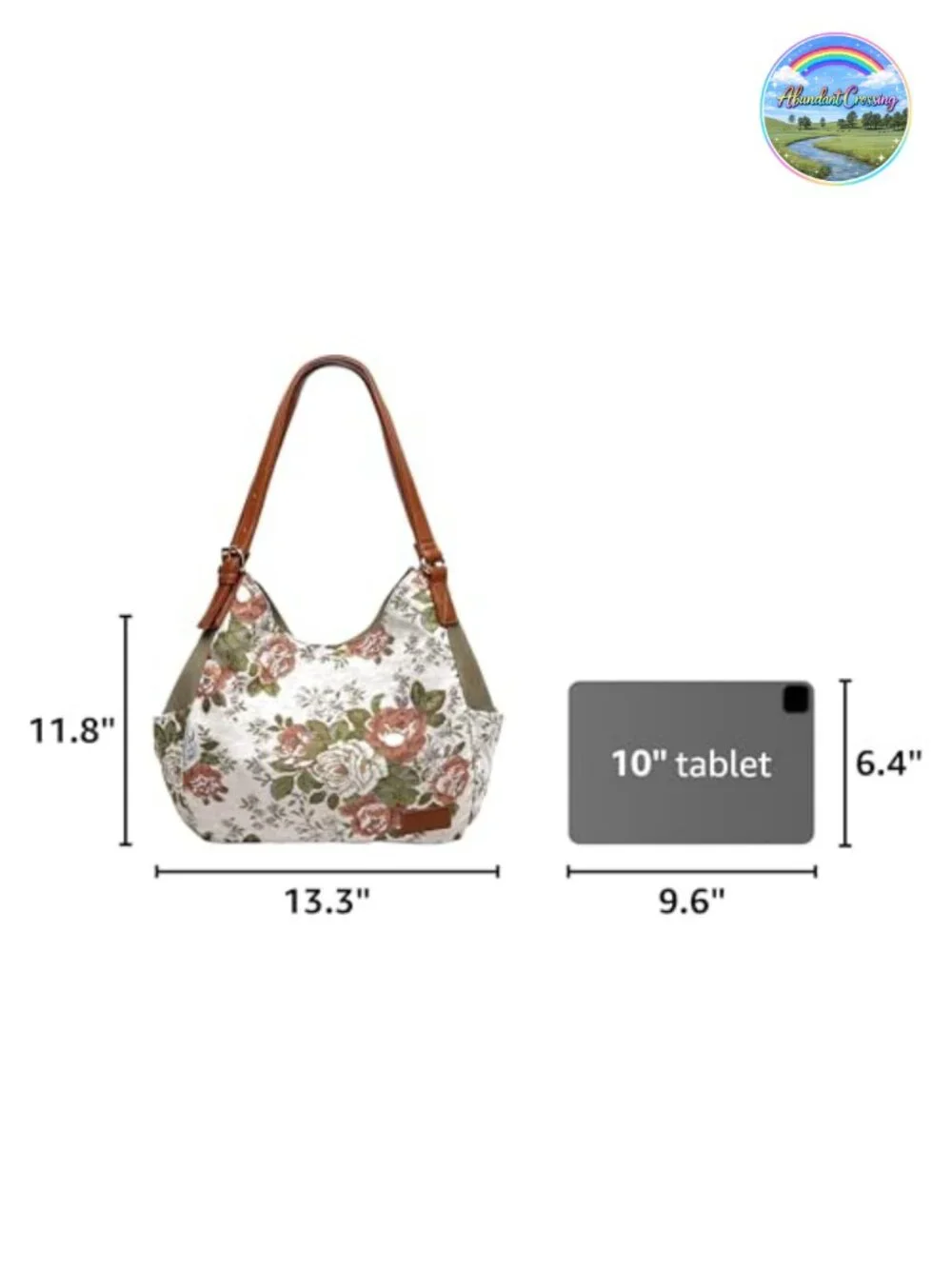 Canvas Hobo Purse Multi Pocket Tote Shopper Shoulder Bag Top Handle Handbag